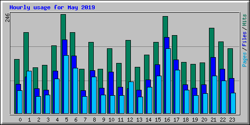 Hourly usage for May 2019