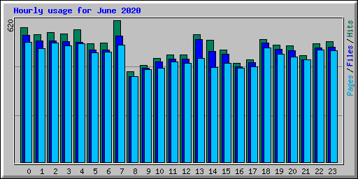 Hourly usage for June 2020