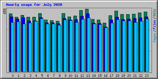 Hourly usage for July 2020