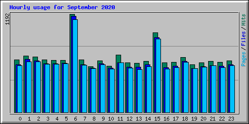 Hourly usage for September 2020