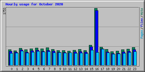 Hourly usage for October 2020