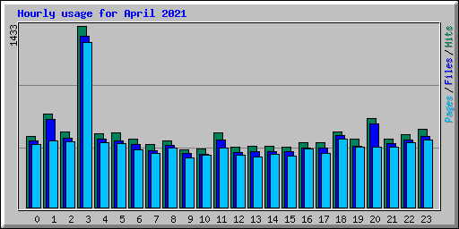 Hourly usage for April 2021