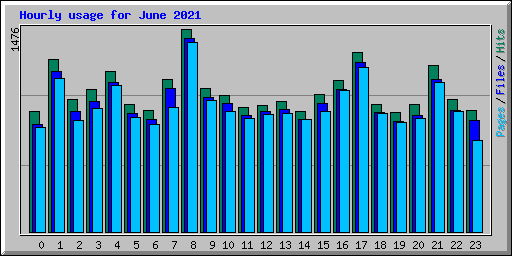 Hourly usage for June 2021