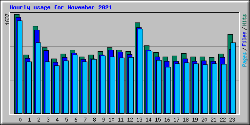 Hourly usage for November 2021