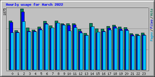 Hourly usage for March 2022