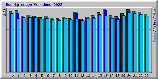 Hourly usage for June 2022