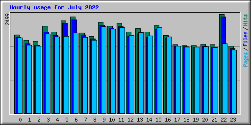 Hourly usage for July 2022