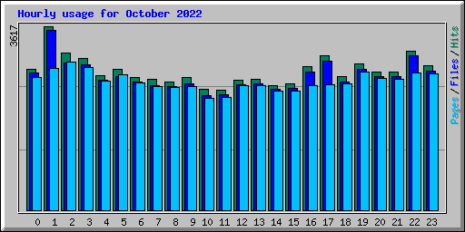 Hourly usage for October 2022