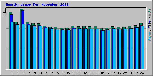 Hourly usage for November 2022