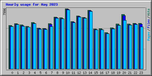 Hourly usage for May 2023