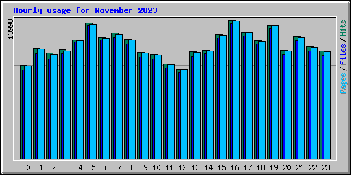 Hourly usage for November 2023