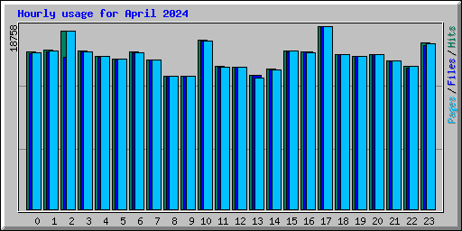 Hourly usage for April 2024
