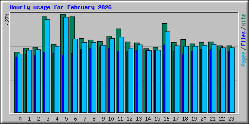 Hourly usage for February 2026