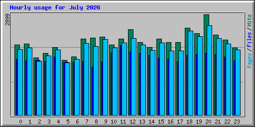 Hourly usage for July 2026